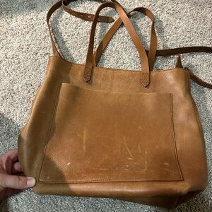 Madewell Brown Leather Tote Bag